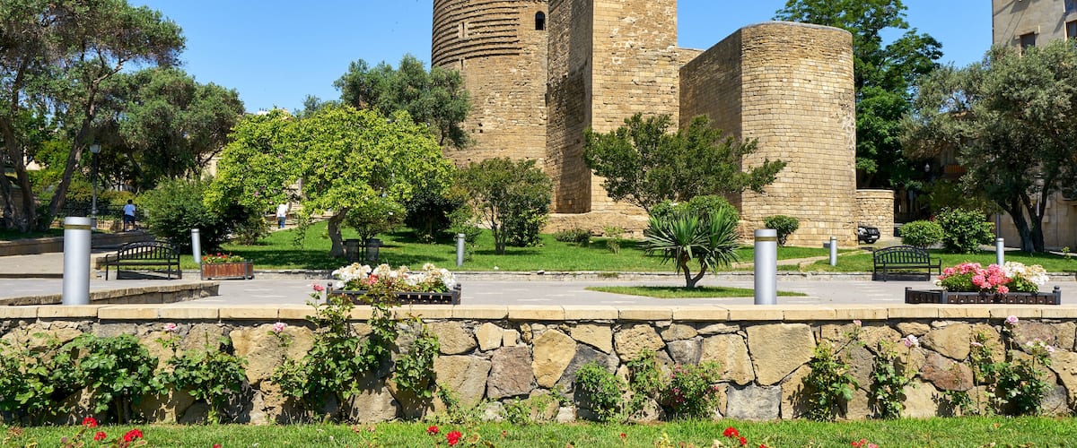Maiden tower or Qız qalası in Old Baku