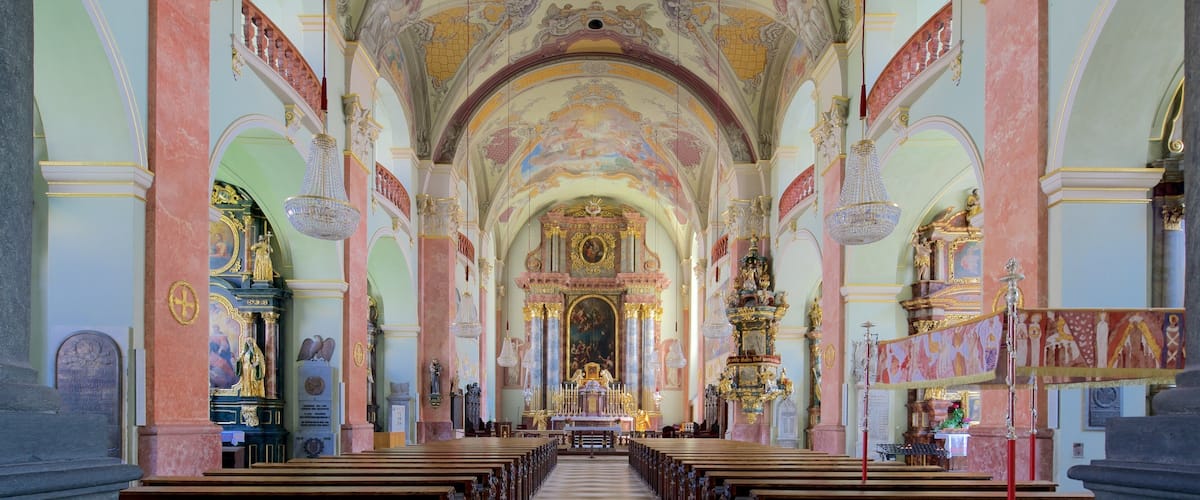 Klagenfurt Cathedral which includes heritage elements, interior views and a church or cathedral