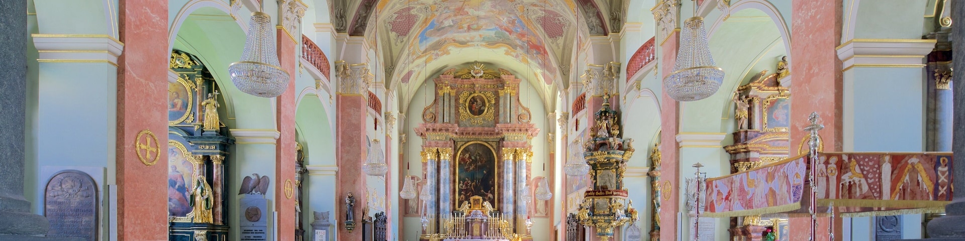 Klagenfurt Cathedral which includes heritage elements, interior views and a church or cathedral