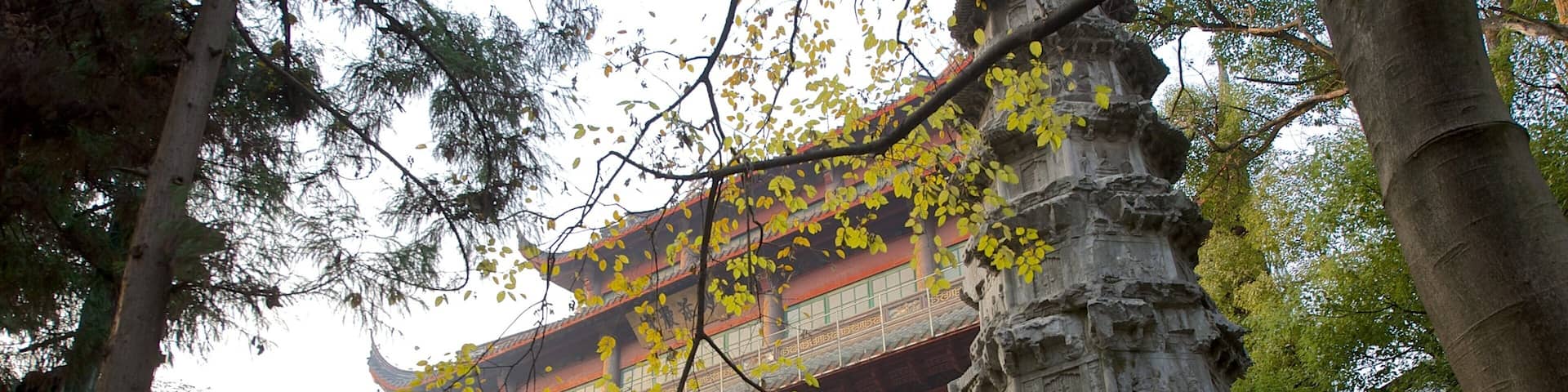 Lingyin Temple featuring religious aspects, heritage architecture and a temple or place of worship