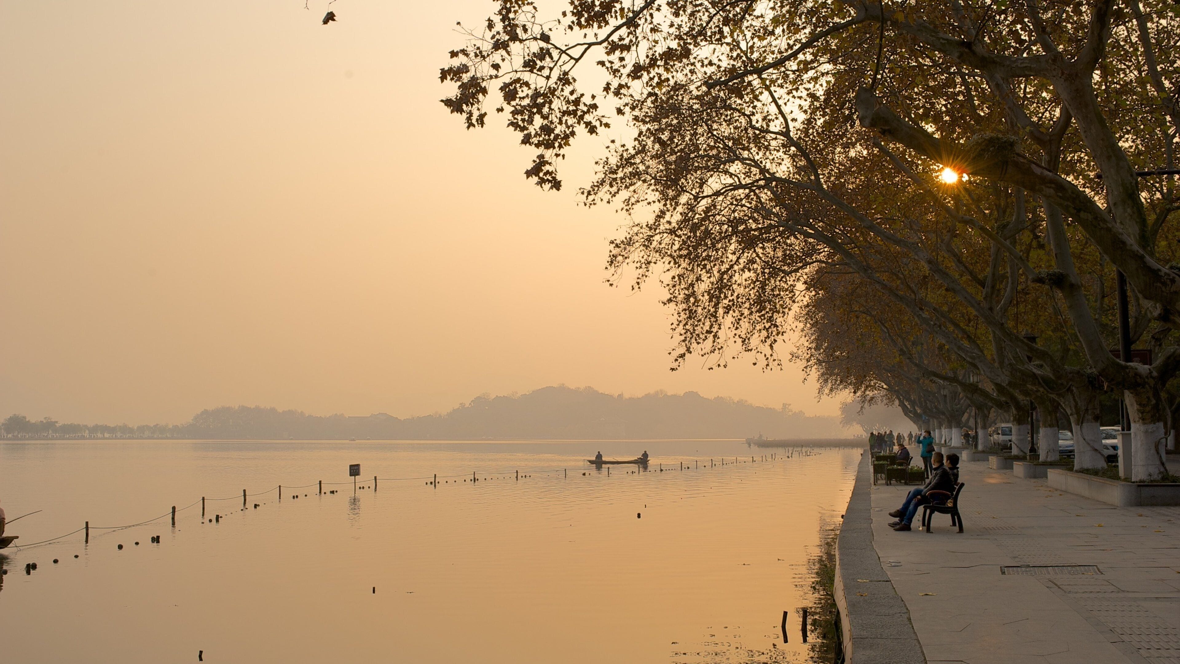 Broken Bridge which includes general coastal views and a sunset