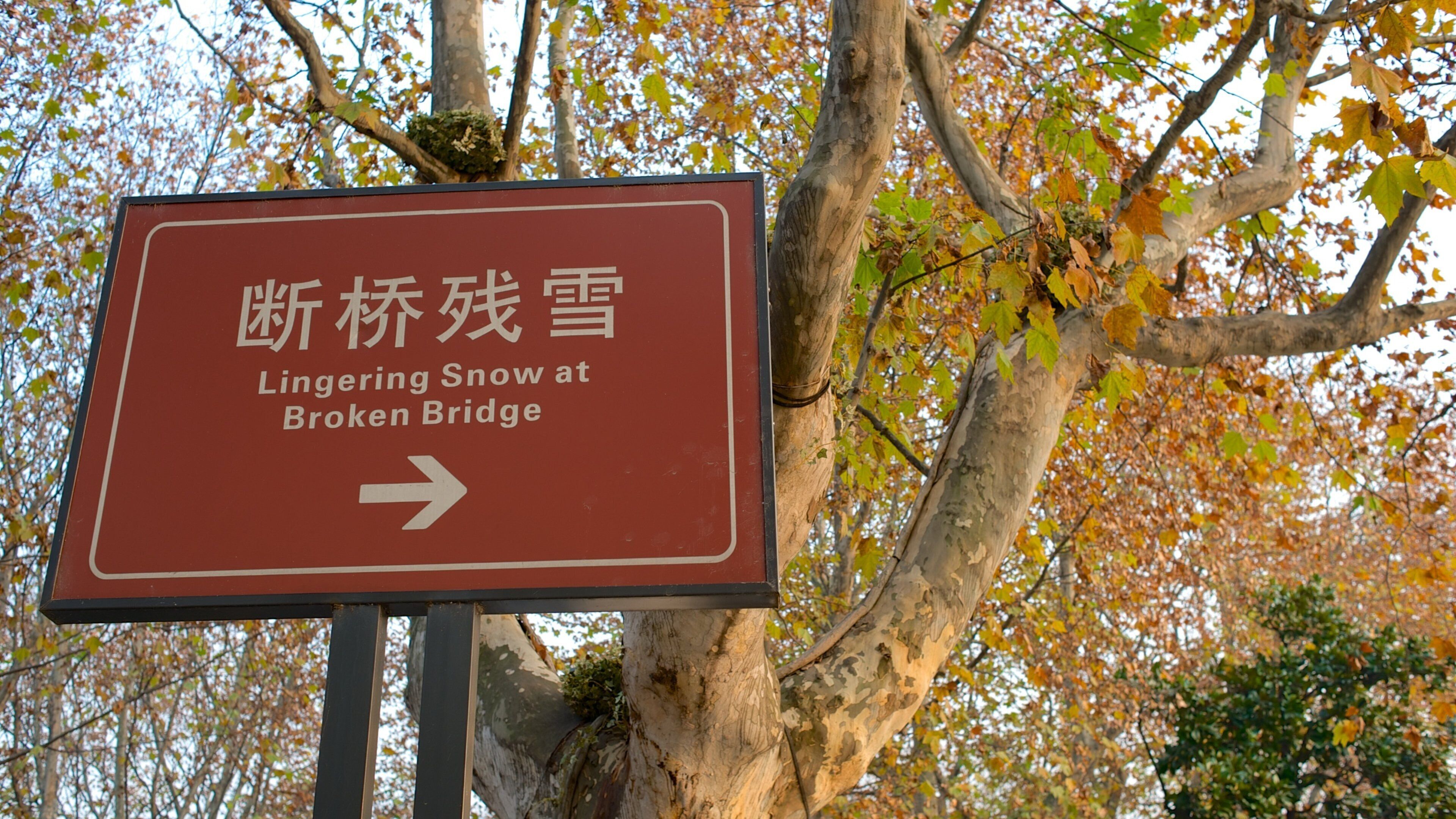 Gebroken Brug bevat bewegwijzering