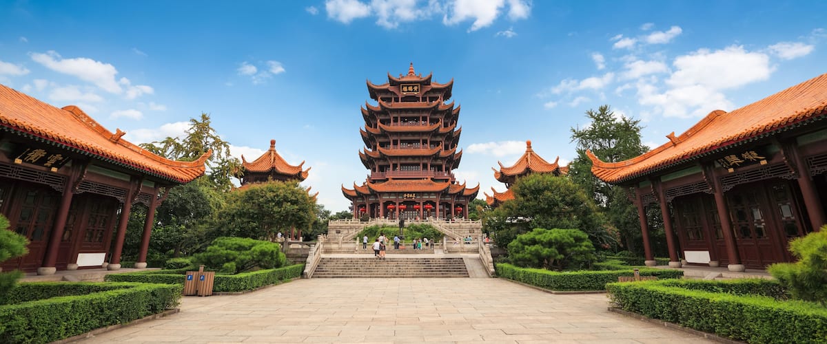 the yellow crane tower, located on snake hill in wuchang, is one of the three famous towers south of yangtze river,China; Shutterstock ID 129903851; Purchase Order: -