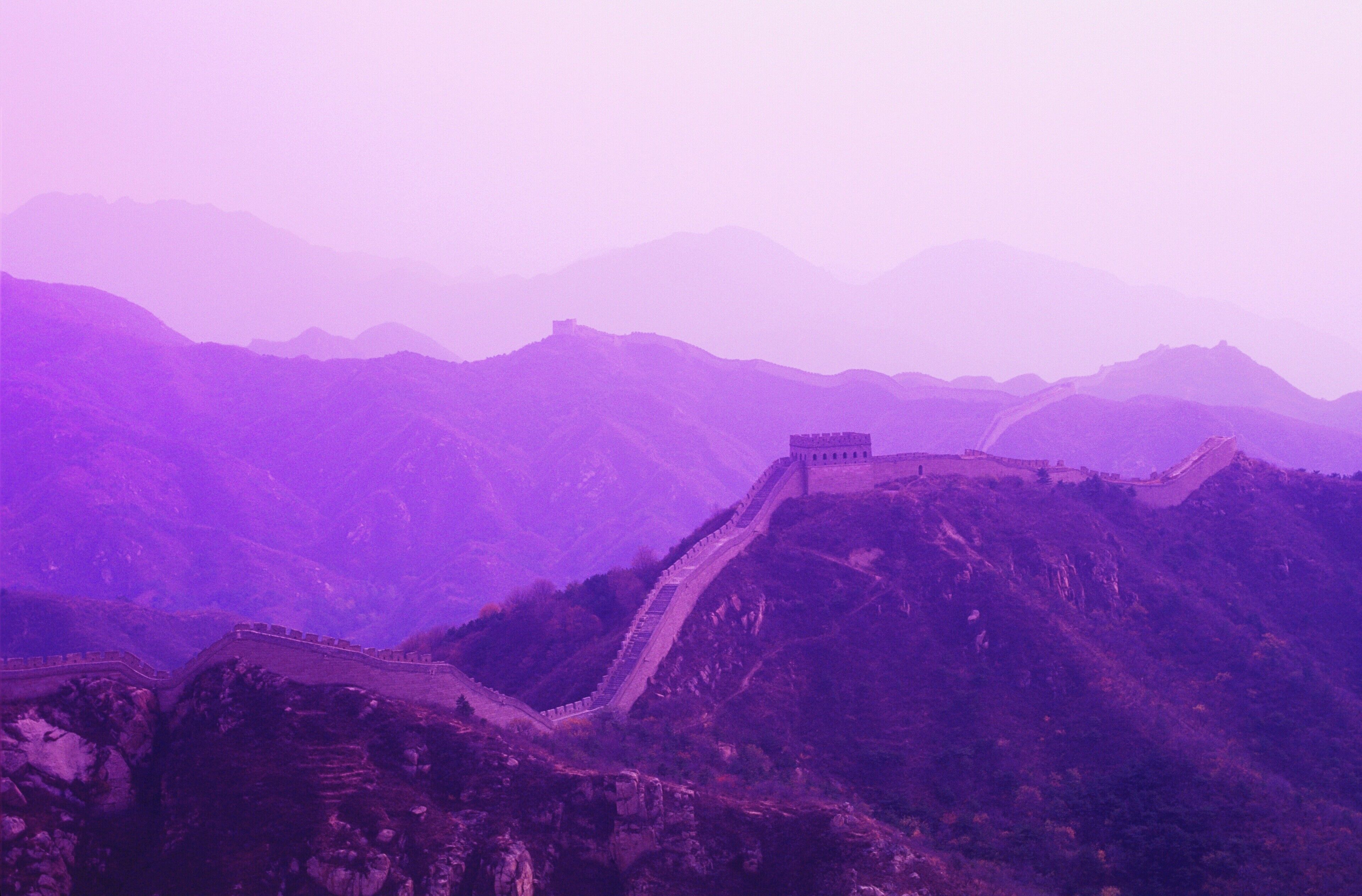 High angle view of a surrounding wall, Great Wall Of China, China