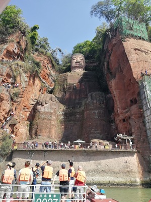 Leshan giant Buddha from the river