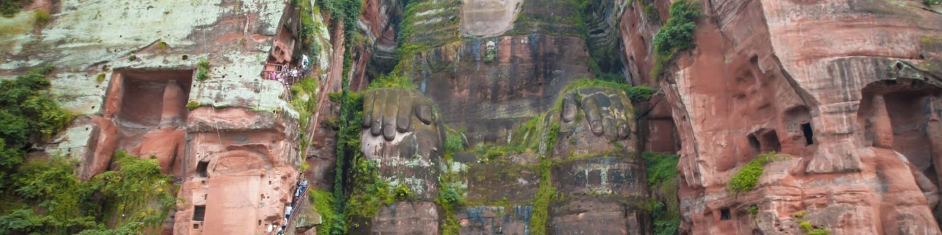 There are two ways to see the Grand Buddha, one is to walk down from the top near the head and end at its feet. This involves some waiting in line and larger crowds, but is quite intimate. The other option is to approach it by the river from a boat, and view it from that angle. We ended up doing both.
Boats depart from the Leshan City pier and you do get a different perspective as there are numerous carvings on both sides of the Buddha that you cannot see from land
#LikeALocal