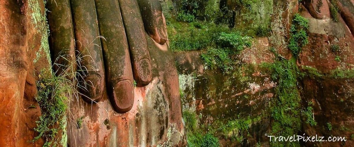 The Leshan GiantBuddha is a 71-metre (233 ft) tall stone statue, built during the Tang Dynasty. It is carved out of a cliff face that lies at the confluence of the Minjiang, Dadu and Qingyi rivers in the southern part of Sichuan province in China, near the city of Leshan. The stone sculpture faces Mount Emei, with the rivers flowing below his feet. It is the largest stone Buddha, and by far the tallest pre-modern statue in the world.
#china #leshan #giantbuddha #statue #instone