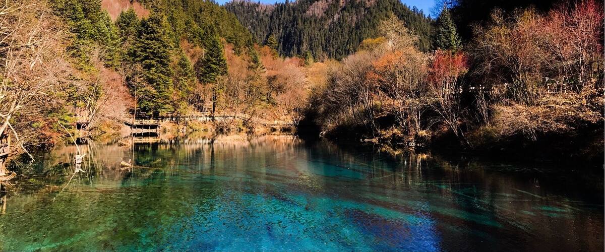 五花海。Five Flower Lake. Photo edited by PS Express:)