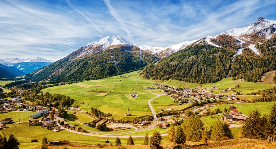 valley in austria near the grossglockner mountain (kals am grossglockner)