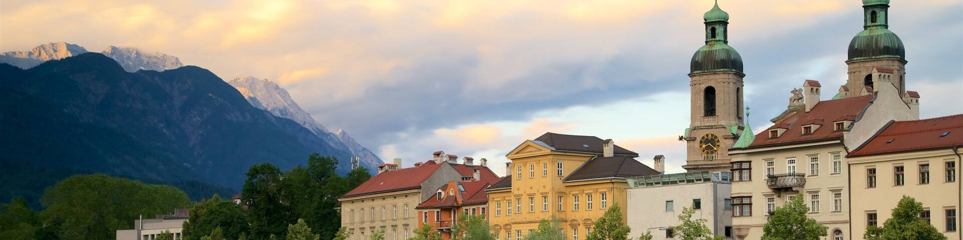 Cathedral of St. James featuring a river or creek and heritage elements