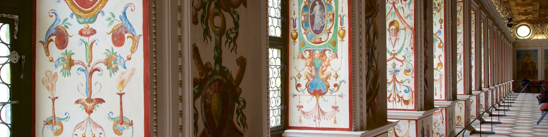 Ambras Castle featuring interior views and heritage elements