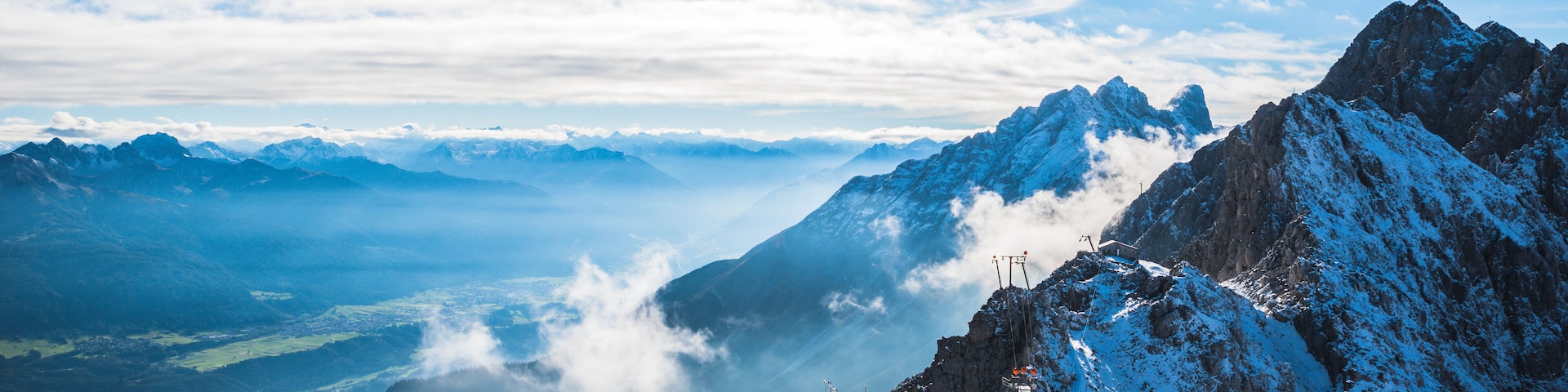 Mountain station of Hafelekar and Seegrube cable railway at Innsbruck, Austria; Shutterstock ID 648651922