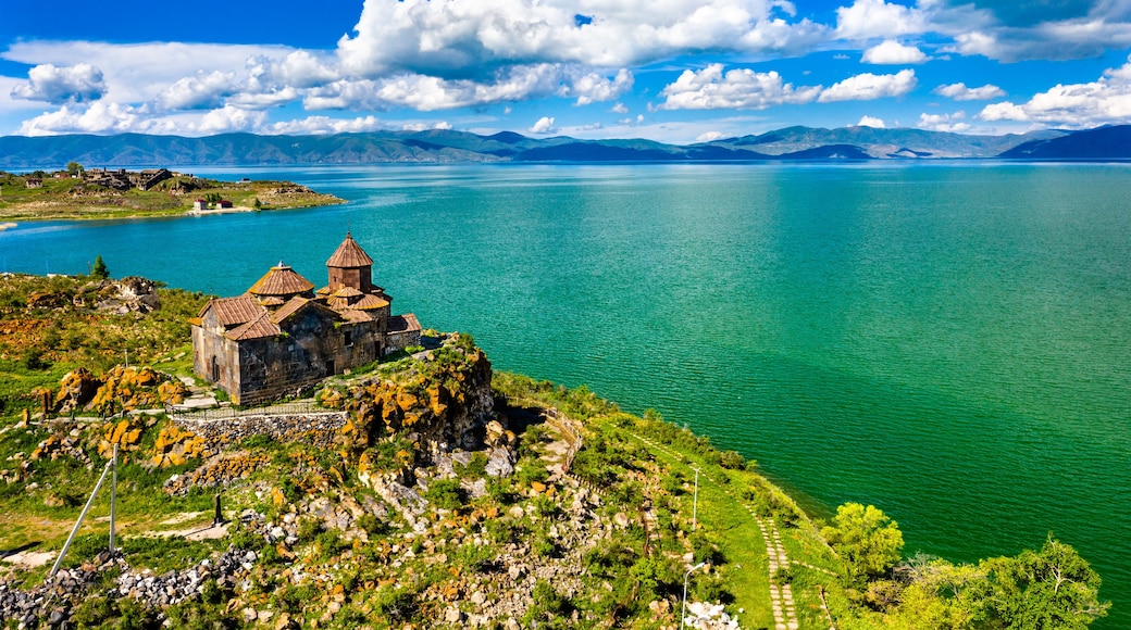 Hayravank monastery on the shores of lake Sevan in Armenia
