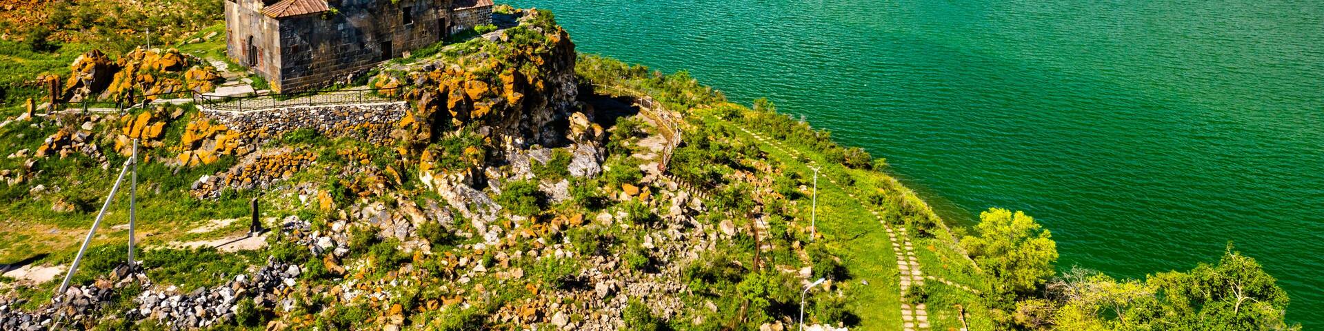 Hayravank monastery on the shores of lake Sevan in Armenia