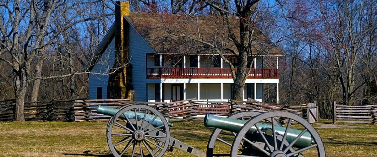 Pea Ridge National Military Park qui includes patrimoine historique, parc et articles militaires