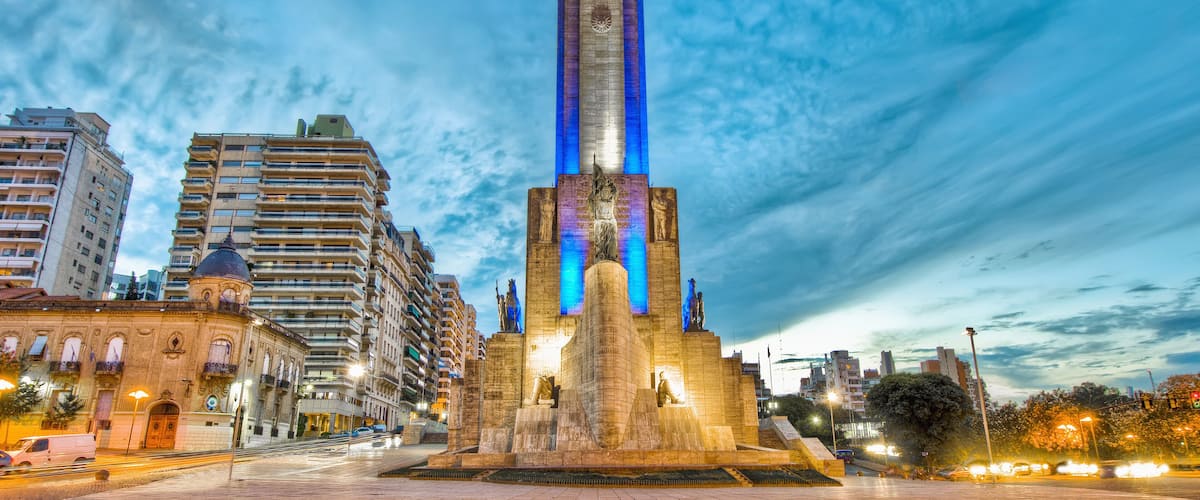 Sunset at Monumento a la Bandera located at Rosario city.; Shutterstock ID 85566319