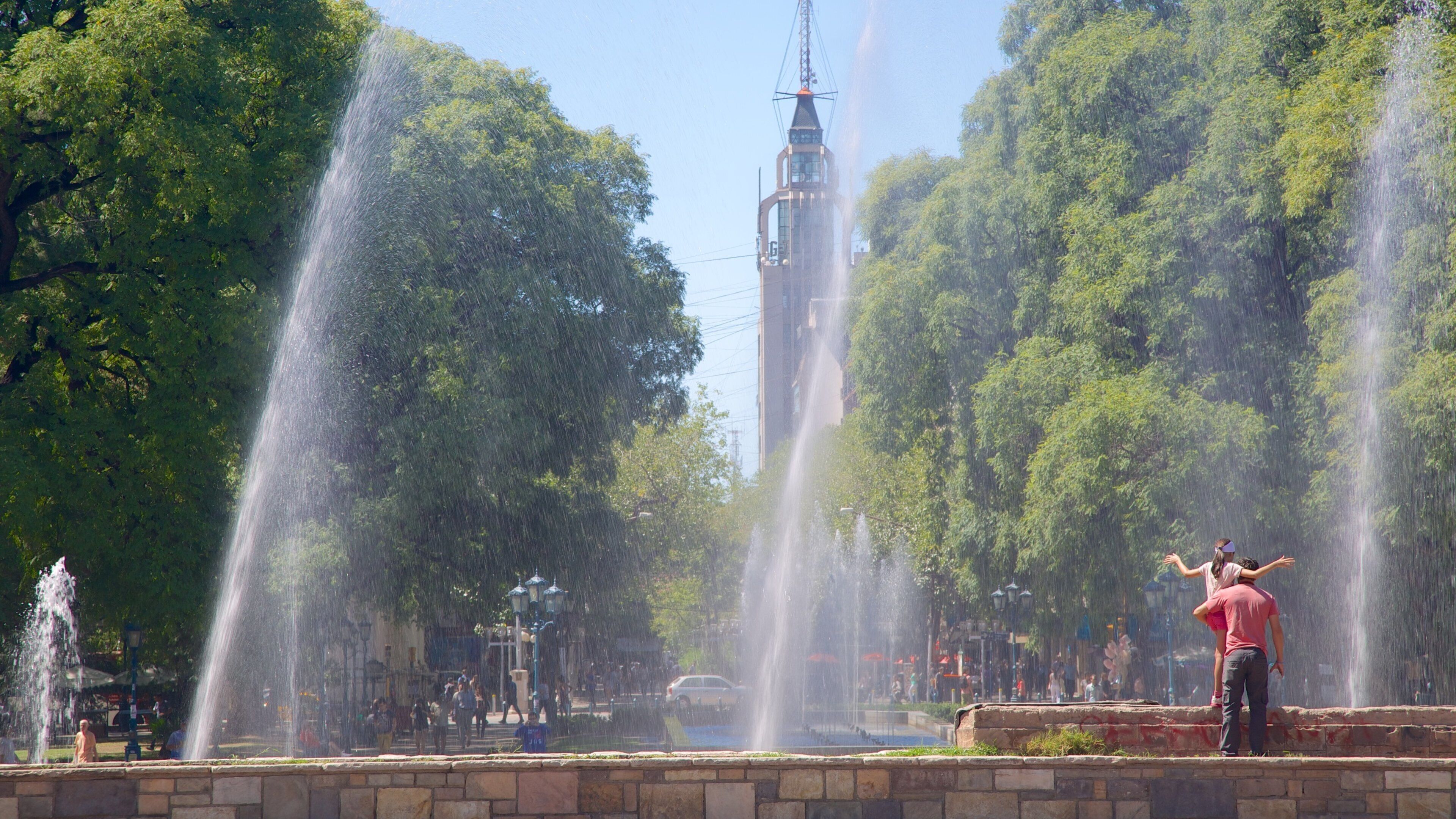 Independence Square featuring a fountain