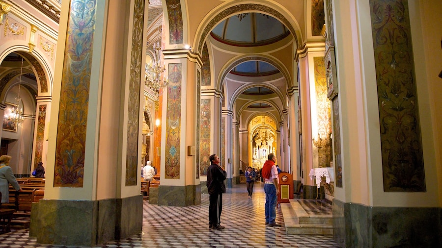 Salta Cathedral which includes interior views, a church or cathedral and heritage architecture