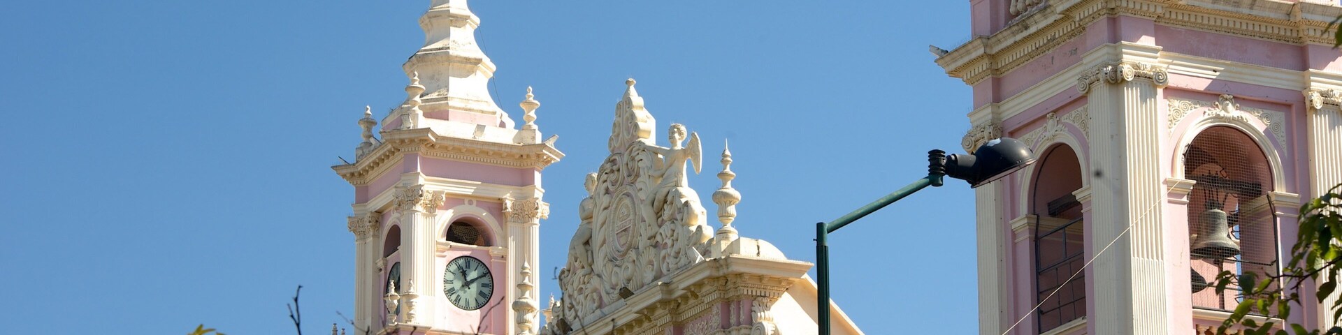 Salta Cathedral showing heritage architecture, religious elements and a church or cathedral