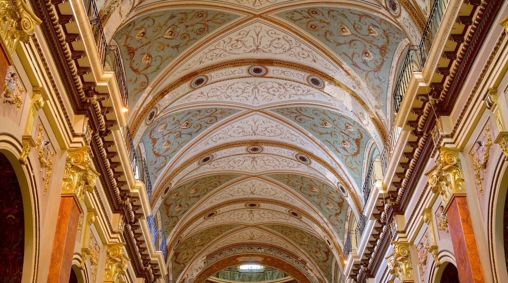 Intricate ceiling design of Cathedral of Salta reveals stunning architecture in Salta Province, Argentina