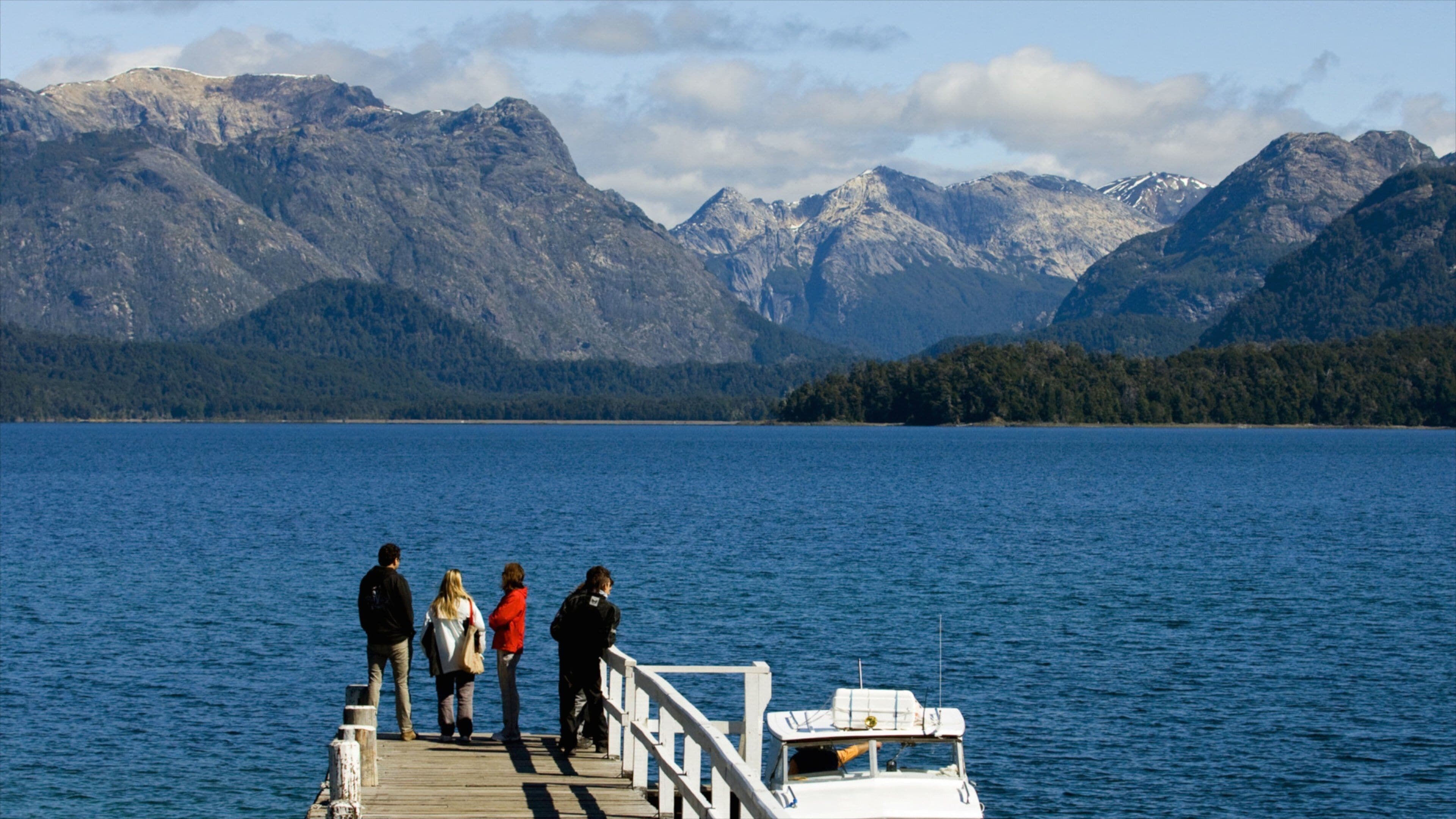 Nahuel Huapi National Park showing landscape views, mountains and a lake or waterhole