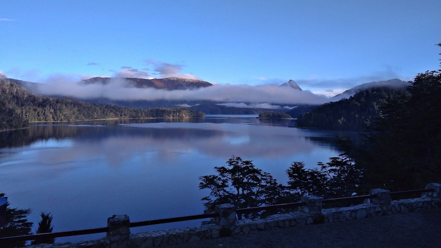 Espejo Lake is located in the province of Neuquén, Argentina. It is near the town of Villa La Angostura and is part of the Road of the Seven Lakes, Patagonia Argentina.