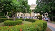 University of Havana which includes wildflowers and a garden as well as a small group of people