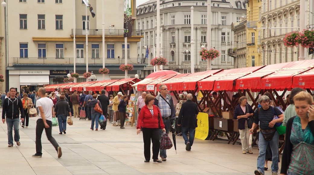 Ban Jelacic Square featuring street scenes