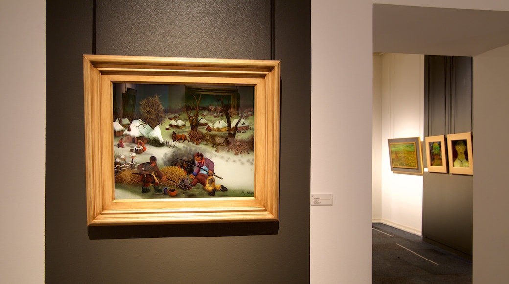 The Croatian Museum of Naive Art showing interior views and art