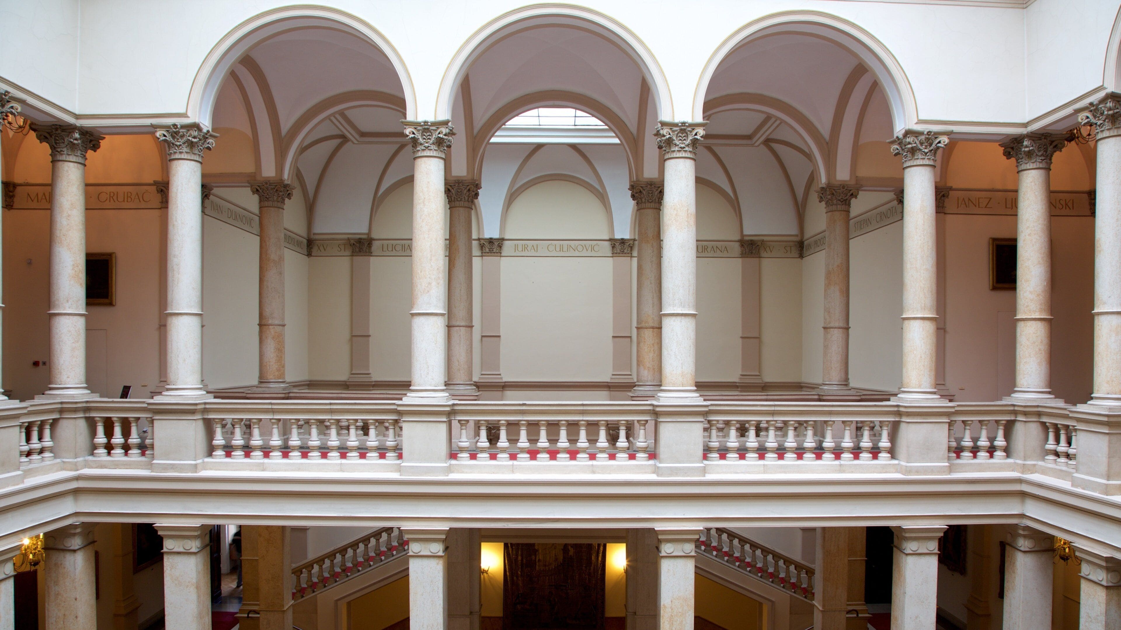 Strossmayer Gallery of Old Masters featuring heritage architecture and interior views