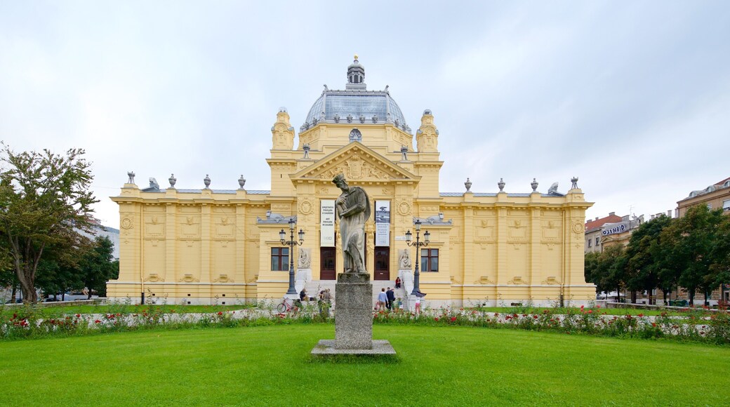 Art Pavilion which includes a statue or sculpture and a garden