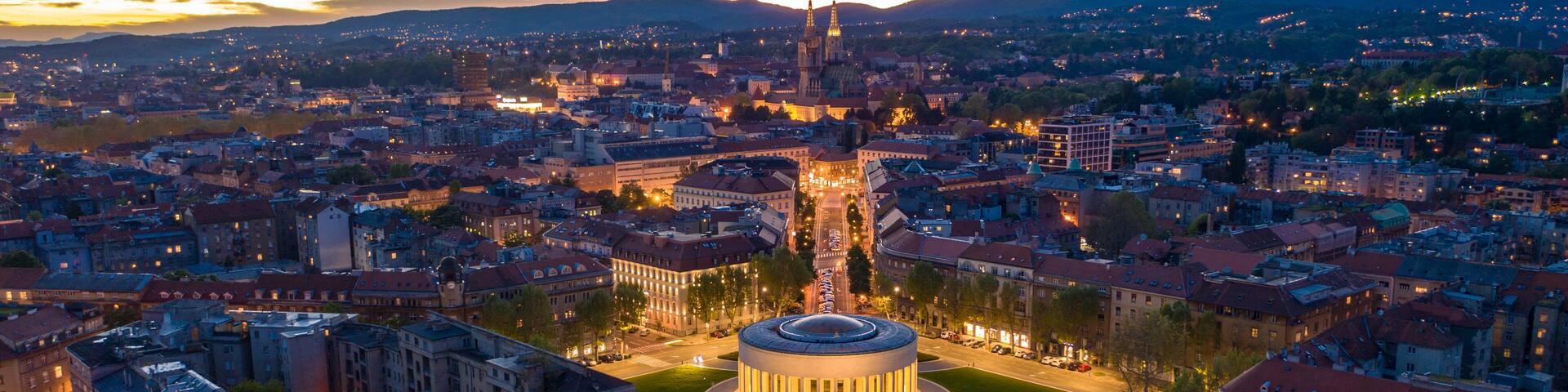 Aerial view of Zagreb