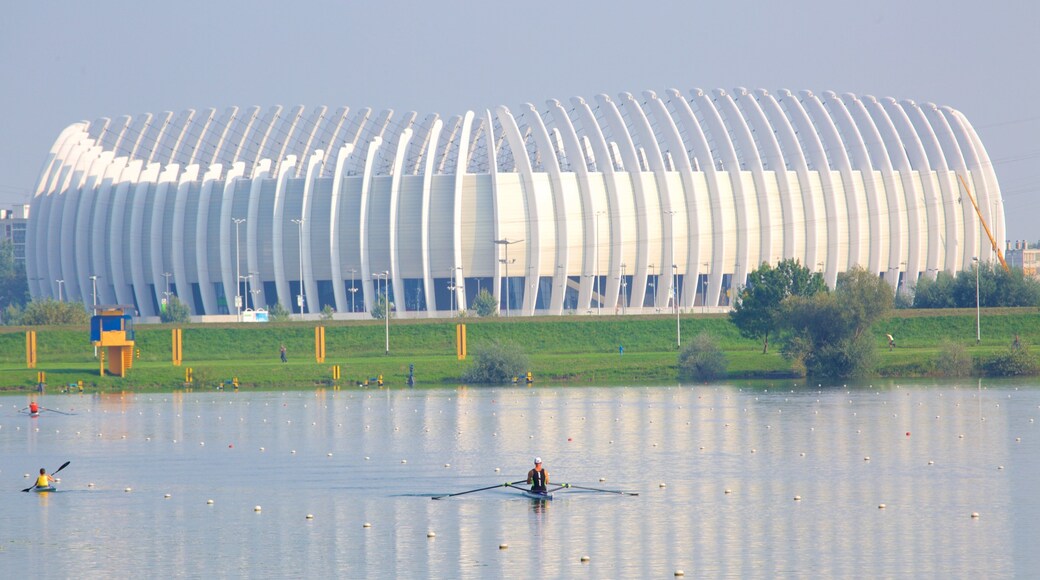 Jarun showing a river or creek and kayaking or canoeing