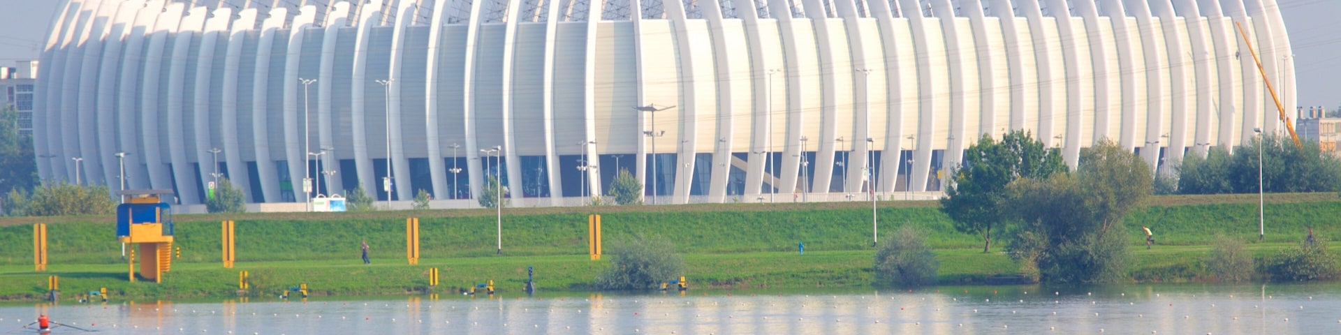 Jarun showing a river or creek and kayaking or canoeing