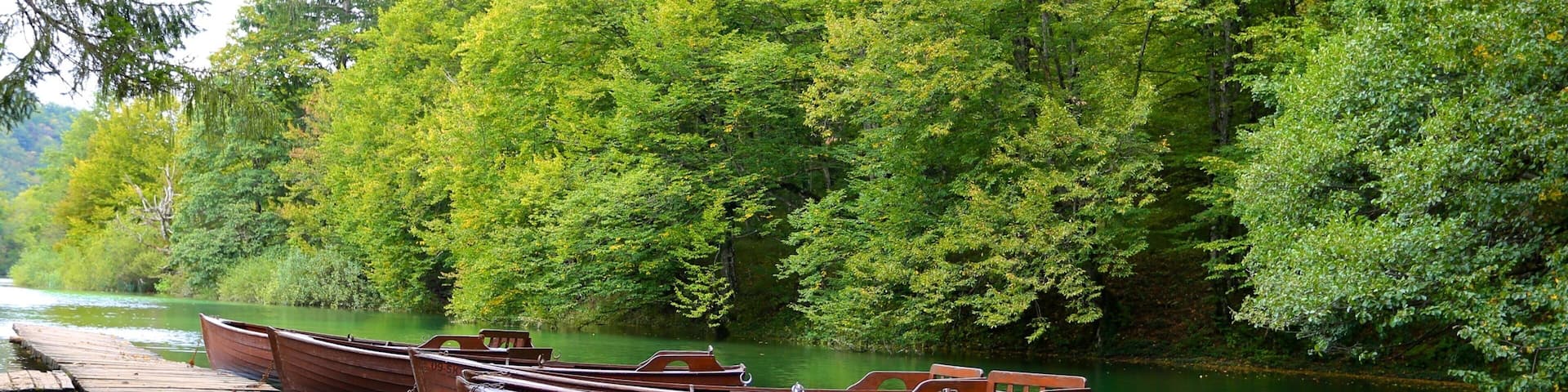 Plitvice Lakes National Park - Entrance 1 showing kayaking or canoeing and a river or creek