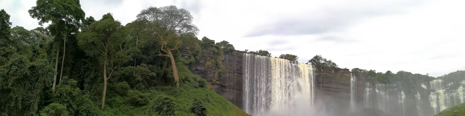 Veiw of Calandula waterfall in Angola