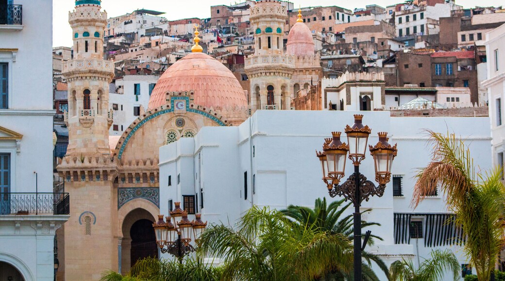 the mosque of ketchaoua and the ancient part of old city of Algeria, called casbah , Unesco World Heritage Site