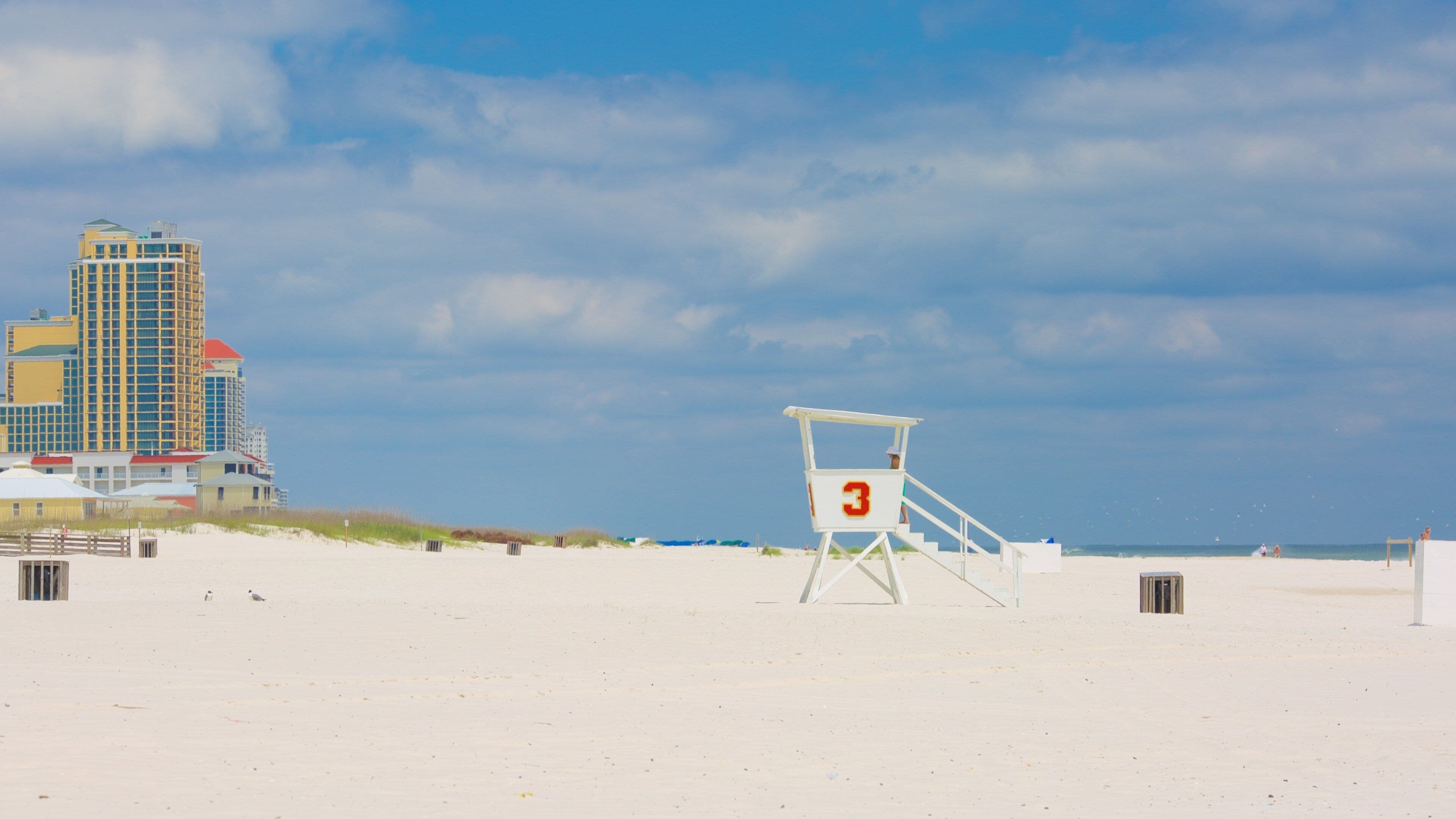 Gulf State Park showing a beach, a coastal town and general coastal views