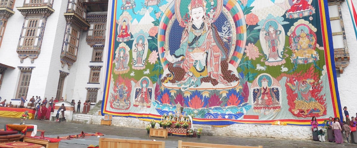 Thongdrel unfolded at Kurjey Tshechu, Kurjey Lhakhang
#bhutan #kurjeylhakhang #tshechu #bumthang