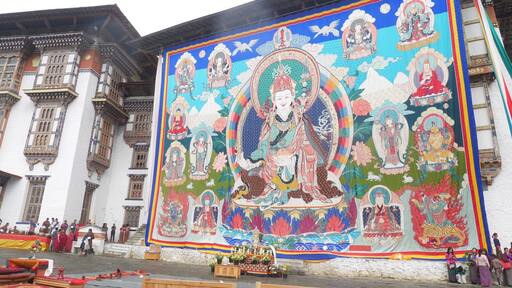 Thongdrel unfolded at Kurjey Tshechu, Kurjey Lhakhang
#bhutan #kurjeylhakhang #tshechu #bumthang
