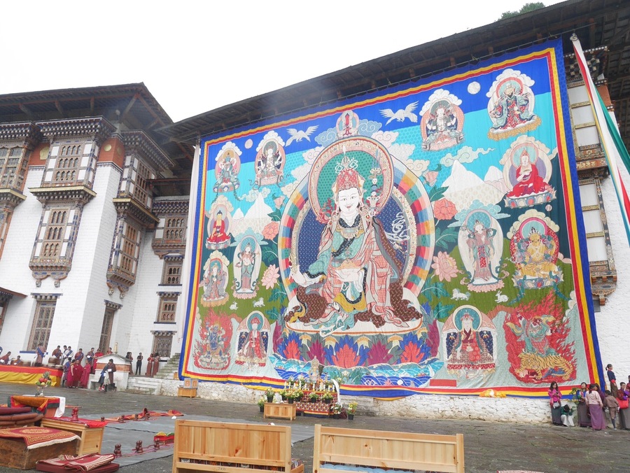 Thongdrel unfolded at Kurjey Tshechu, Kurjey Lhakhang
#bhutan #kurjeylhakhang #tshechu #bumthang