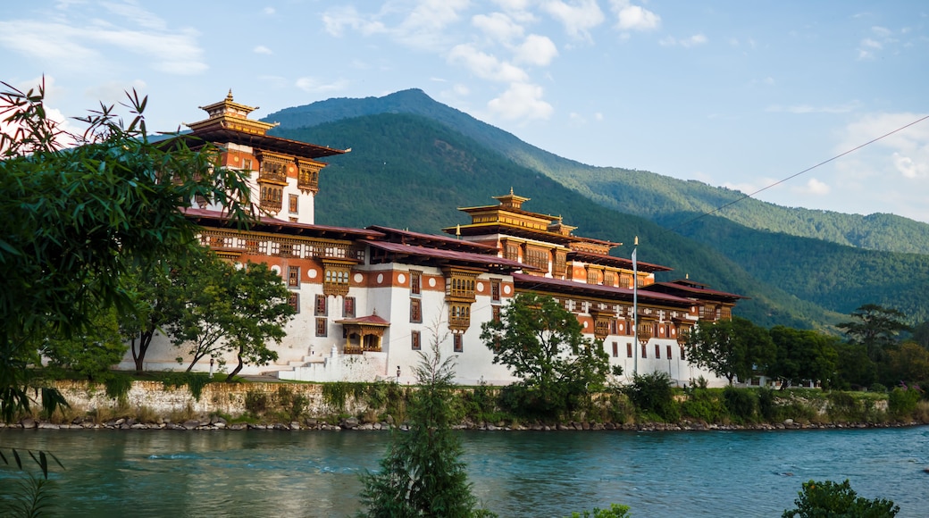 The Dzong Monastery in Bhutan Himalayas mountain