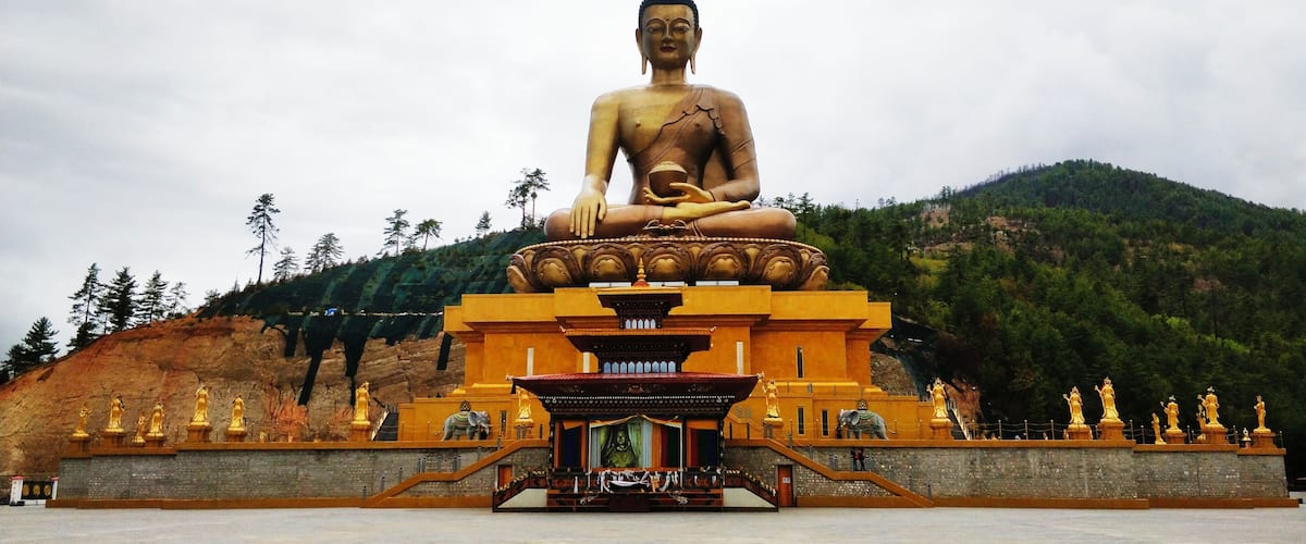 Famously called the Buddha point, this majestic figure had an unmissable aura!
It was eerily calm and quiet here!
#buddhapoint #bhutan101 #travels2018