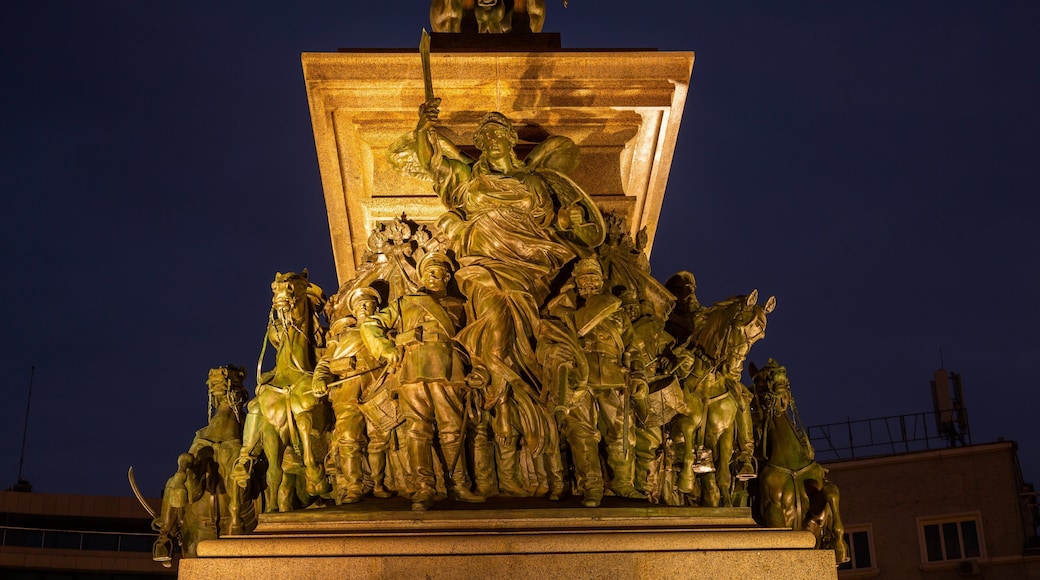 Monument to the Liberating Tsar which includes heritage elements and a statue or sculpture