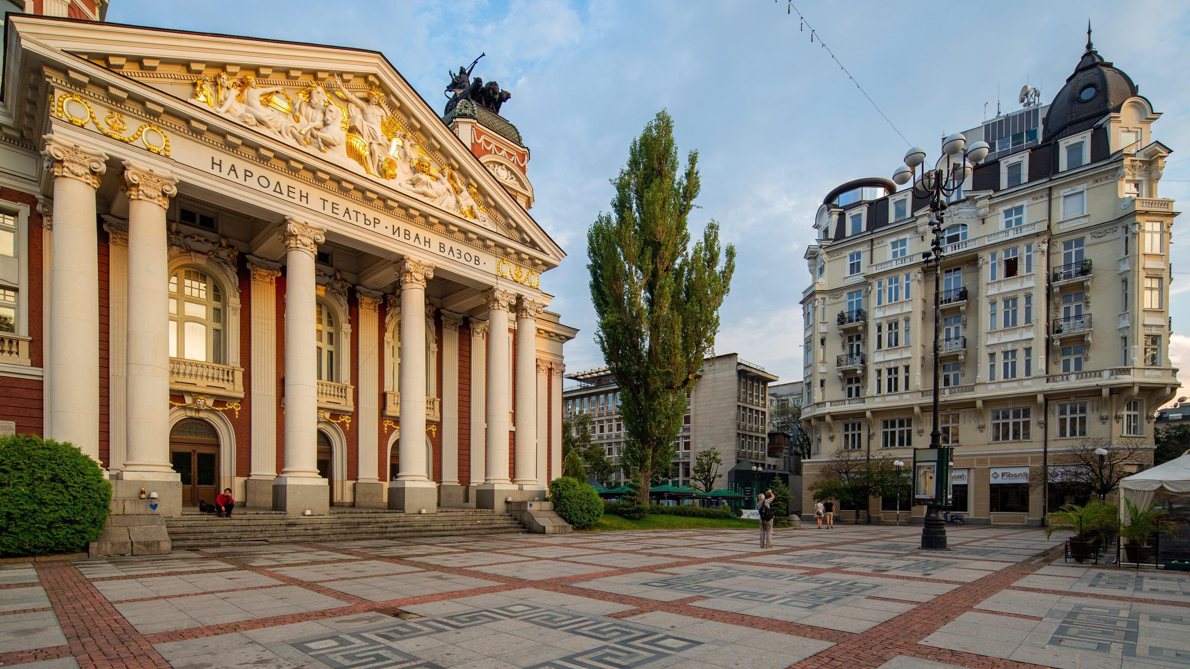 Ivan Vazov National Theatre which includes a square or plaza and heritage architecture