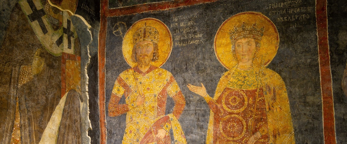 Boyana Church showing art and heritage elements