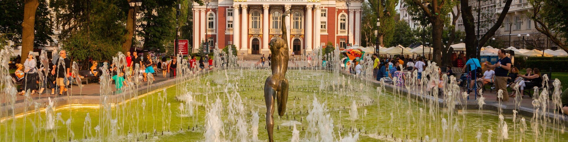 Prince Alexander of Battenberg Square featuring a statue or sculpture and a fountain