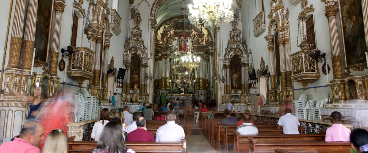 Church of Nosso Senhor do Bonfim showing religious aspects, interior views and a church or cathedral