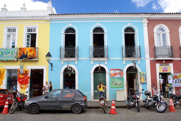 Terreiro de Jesus featuring street scenes and a square or plaza