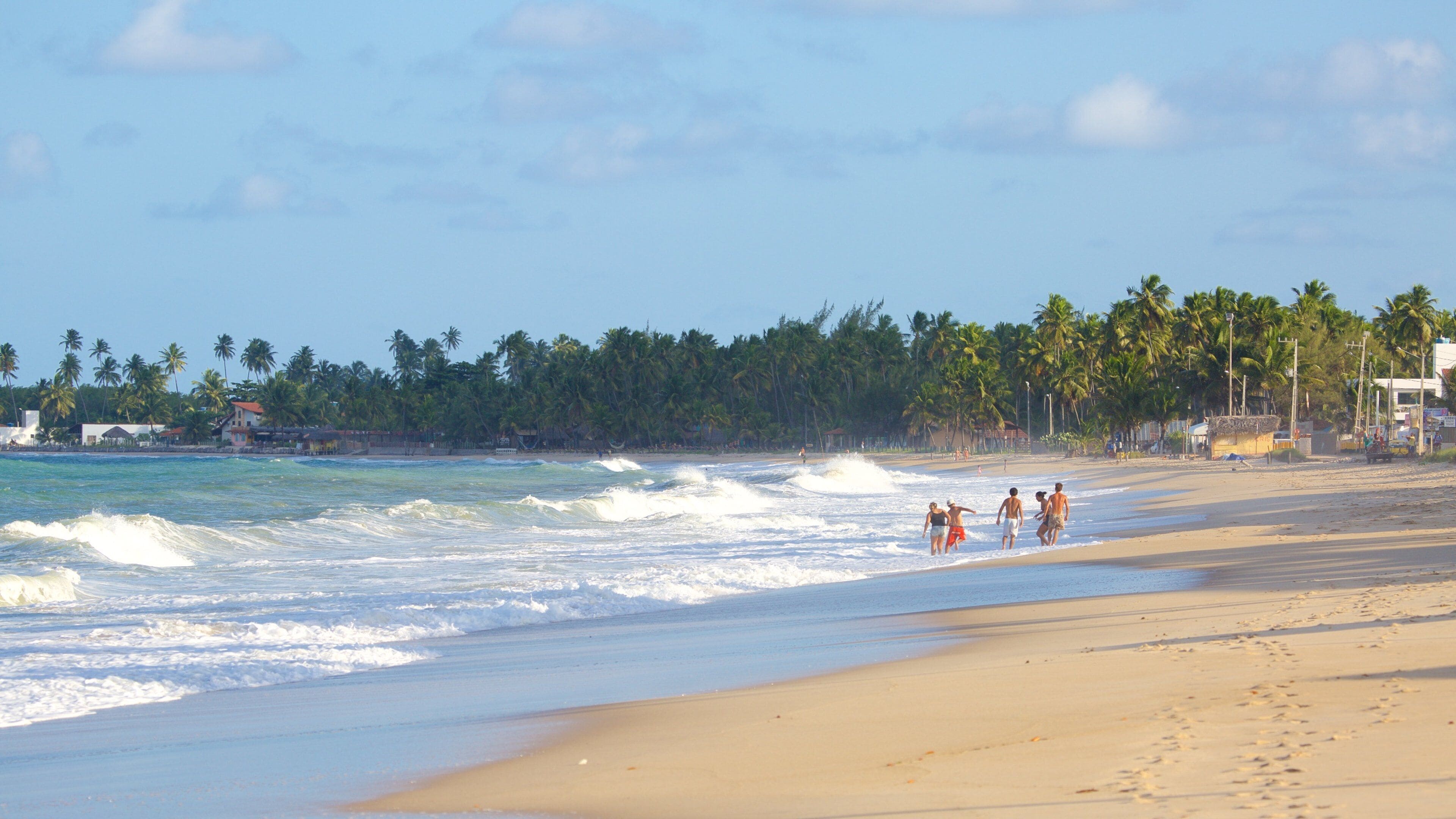 Maracaipe Beach featuring waves, a beach and tropical scenes
